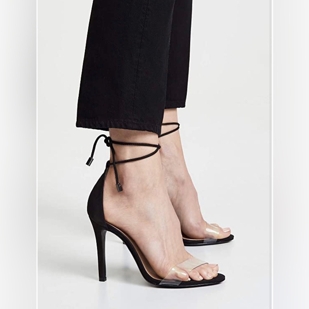 Schutz Josseana suede Clear Strap heels - Picture 3 of 17